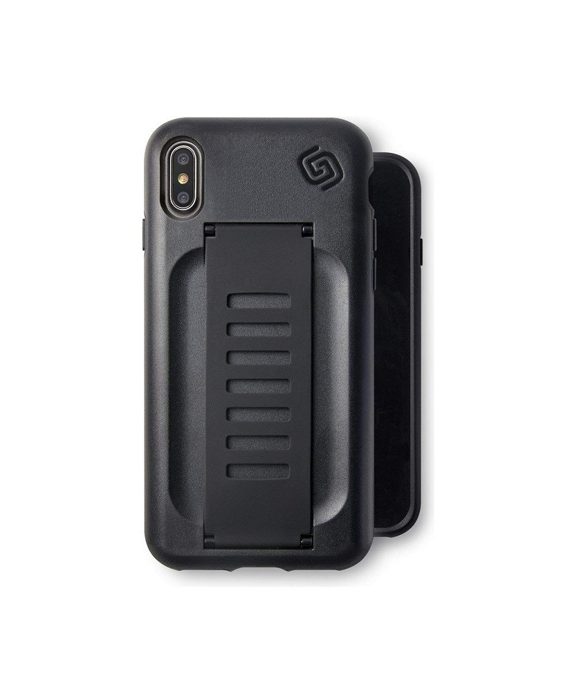 غطاء جراب ايفون  Xs Max اكس اس ماكس  حماية جريب 2 يو سلم مع مساكه اسود