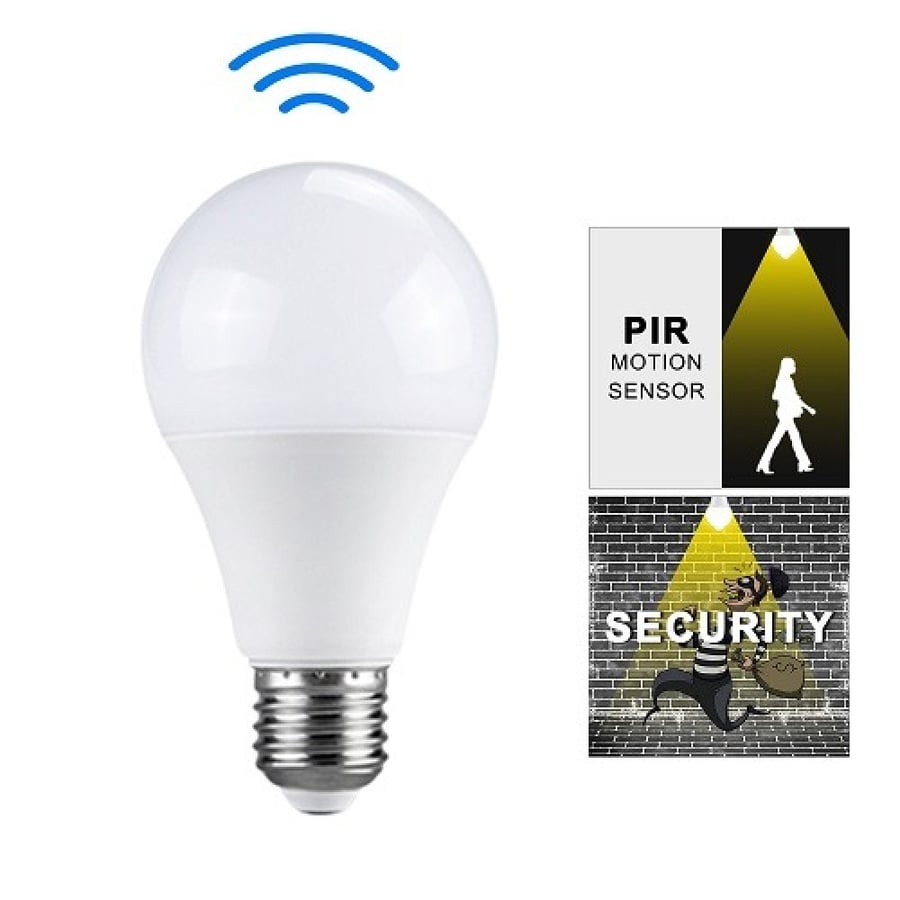 مصباح إضاءة ذكي حساس حركة وضوء 7 واط LED ابيض 220-240 فولت عمر افتراضي