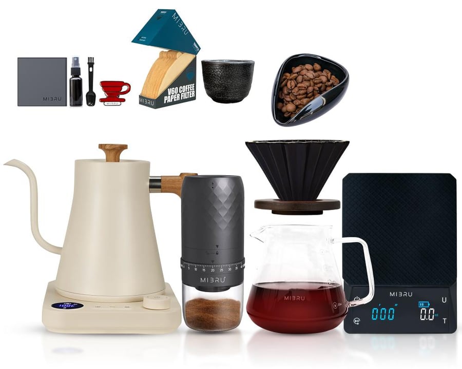 مجموعة v60 الاحترافية بغلاية كهربائية