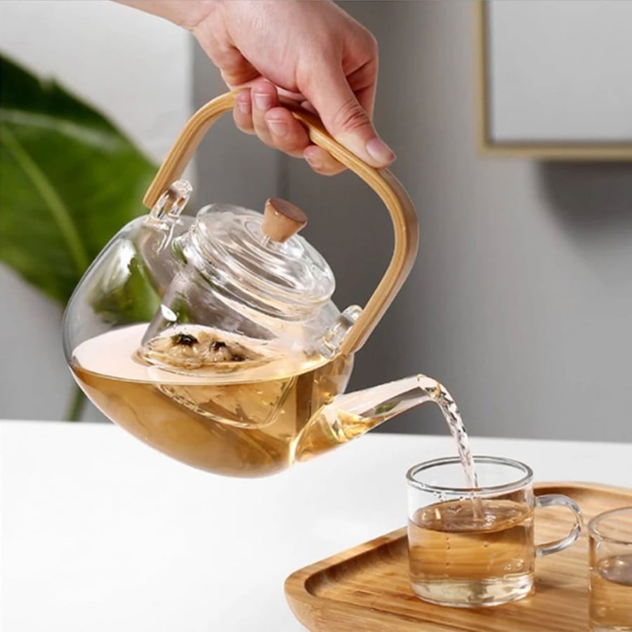 ابريق شاي زجاج سعة 1000 مل