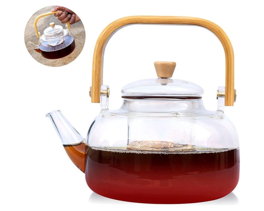 ابريق شاي زجاج سعة 1000 مل