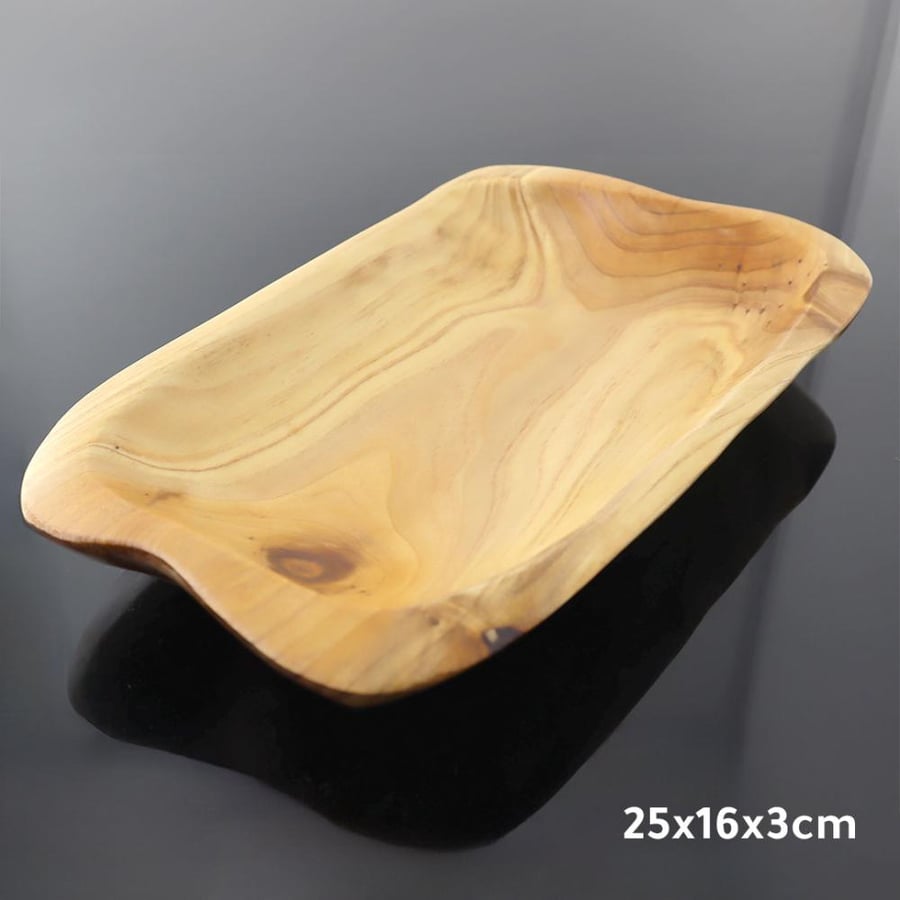 صحن تقديم خشبي 25X16