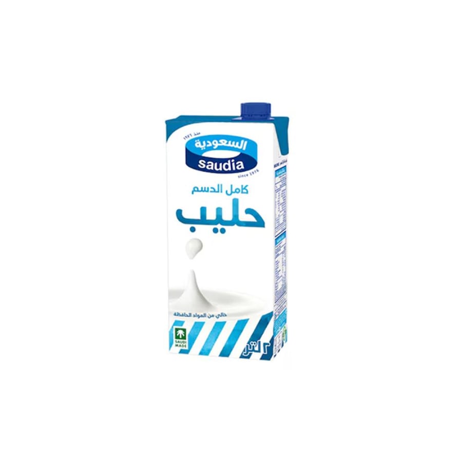 السعودية حليب طويل الأجل كامل الدسم 2لتر
