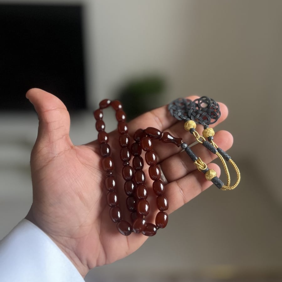 Amber fiery brown transparent