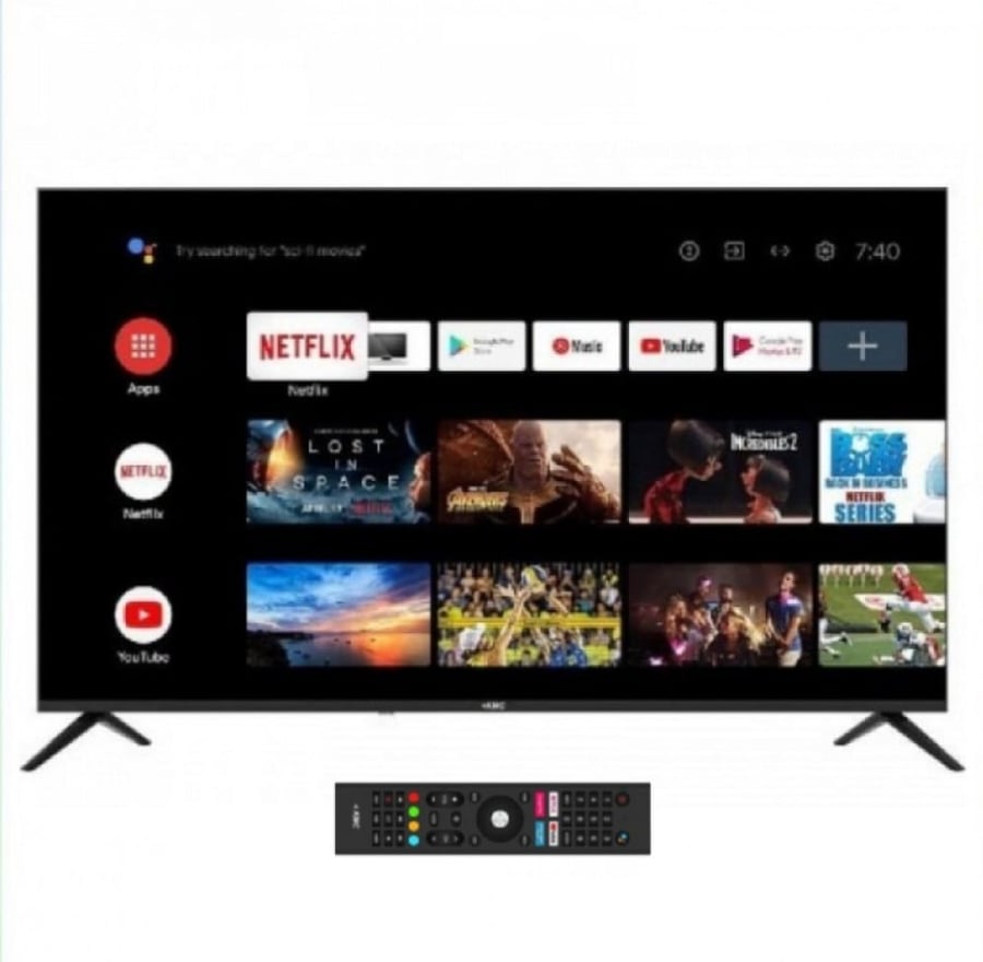 شاشة كي ام سي 65 بوصة سمارت 4K التر HD- نظام ويبوس .شاهد .يوتيوب رسيفر مدمج KWS65U02