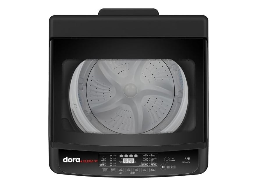 Dora Elegant top-loading washing machine 7 kg 10 with Dora Elegant 7 kilogram top opening - 10 programs - silver DETLK07A(SL)