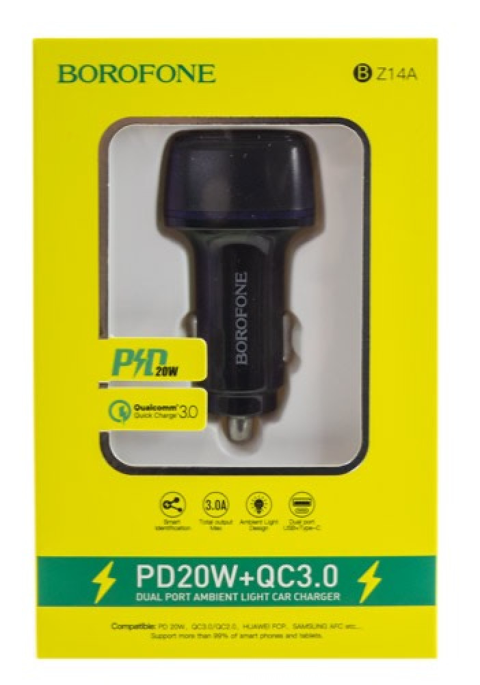 بورفون فيش سيارة يو اس بي وتايب سي PD20W + QC3.0
