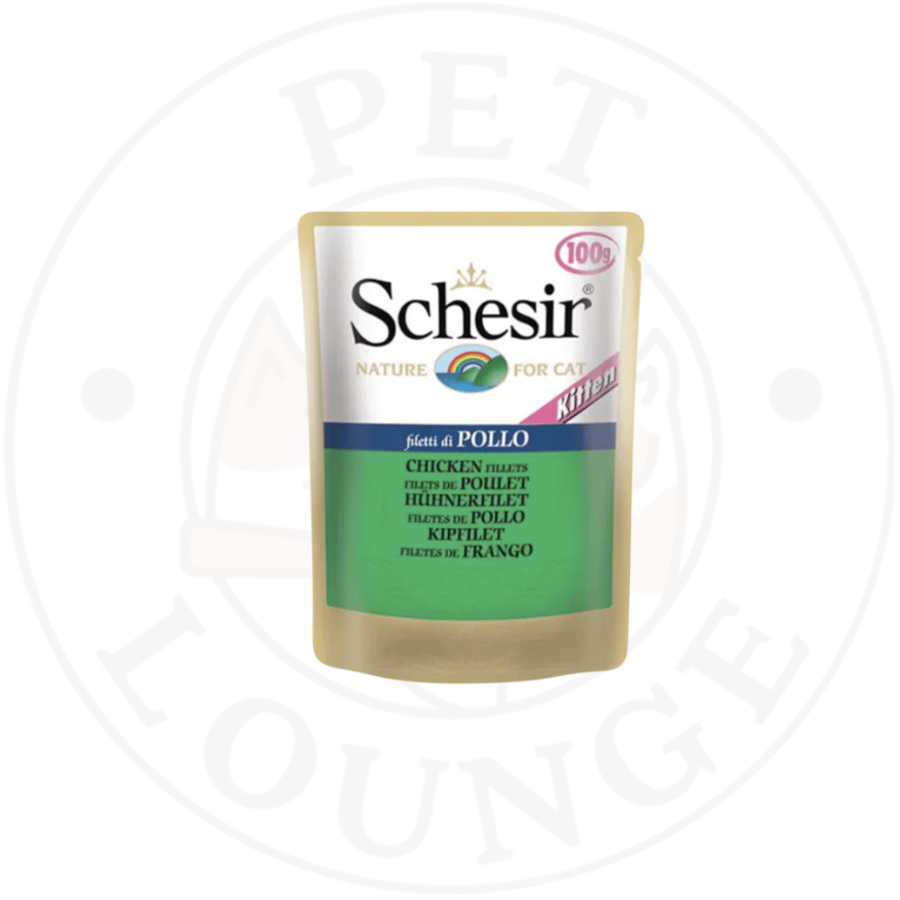 طعام رطب ظرف للقطط الصغيرة دجاج بالجيلي - 100g Schesir