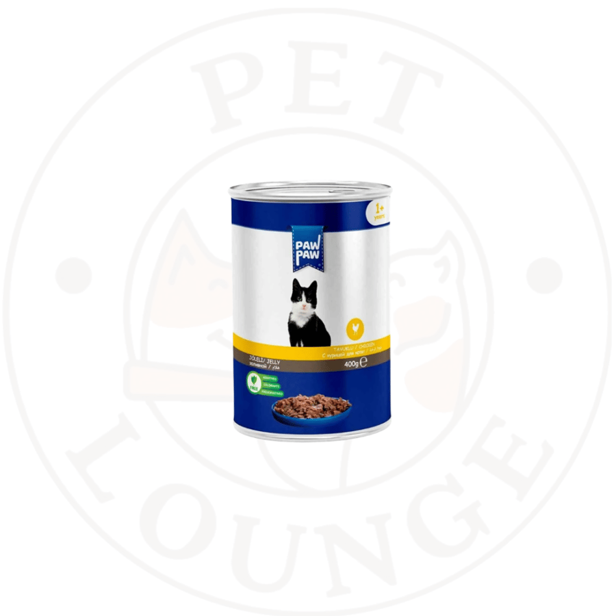 12-طعام رطب معلب للقطط دجاج بالجيلي - 400g PawPaw