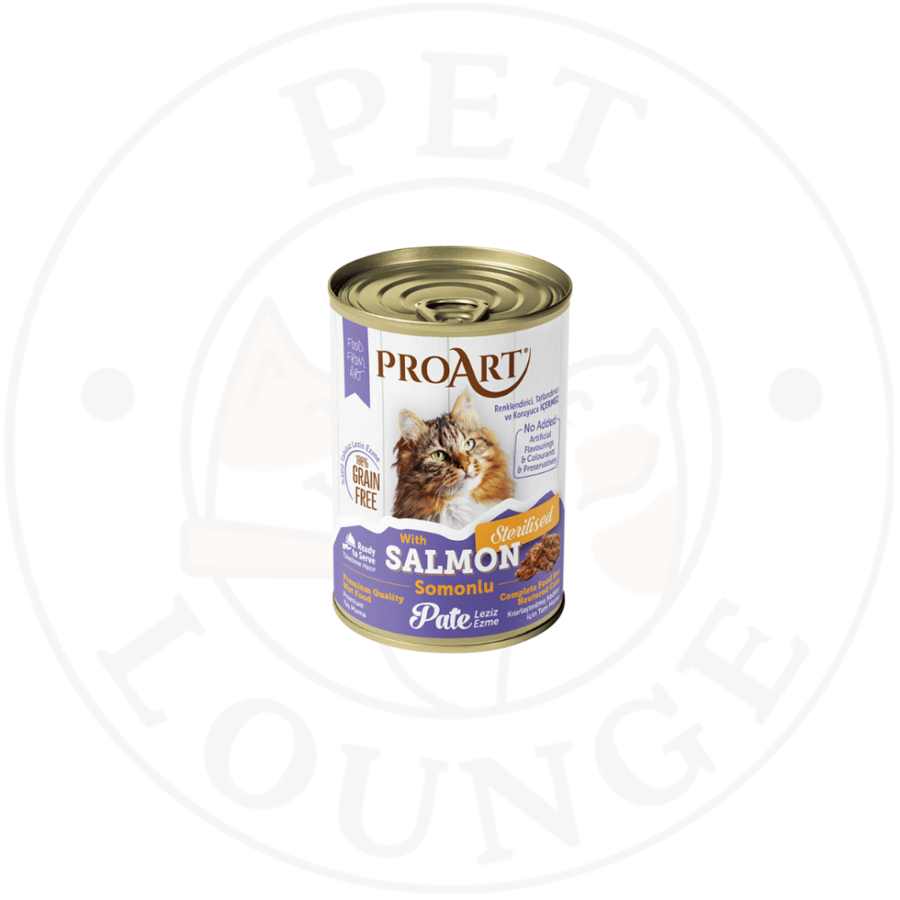 طعام رطب معلب للقطط المعقمة بالسلمون مهروس - 400g ProArt