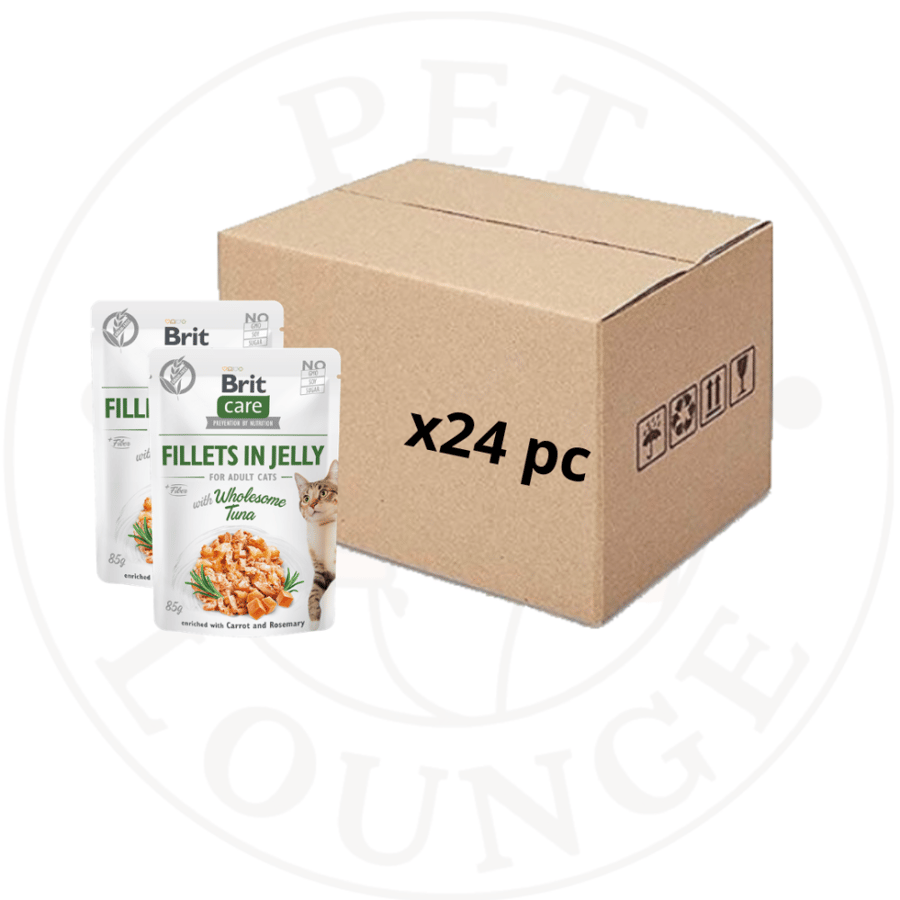 24-طعام رطب ظرف للقطط تونة - 85g Brit
