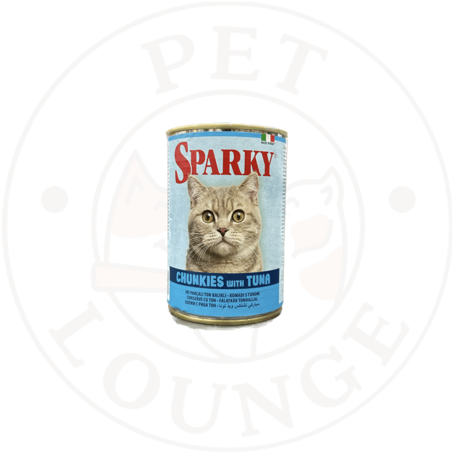 طعام قطط رطب معلب قطع تونة - 415g Sparky