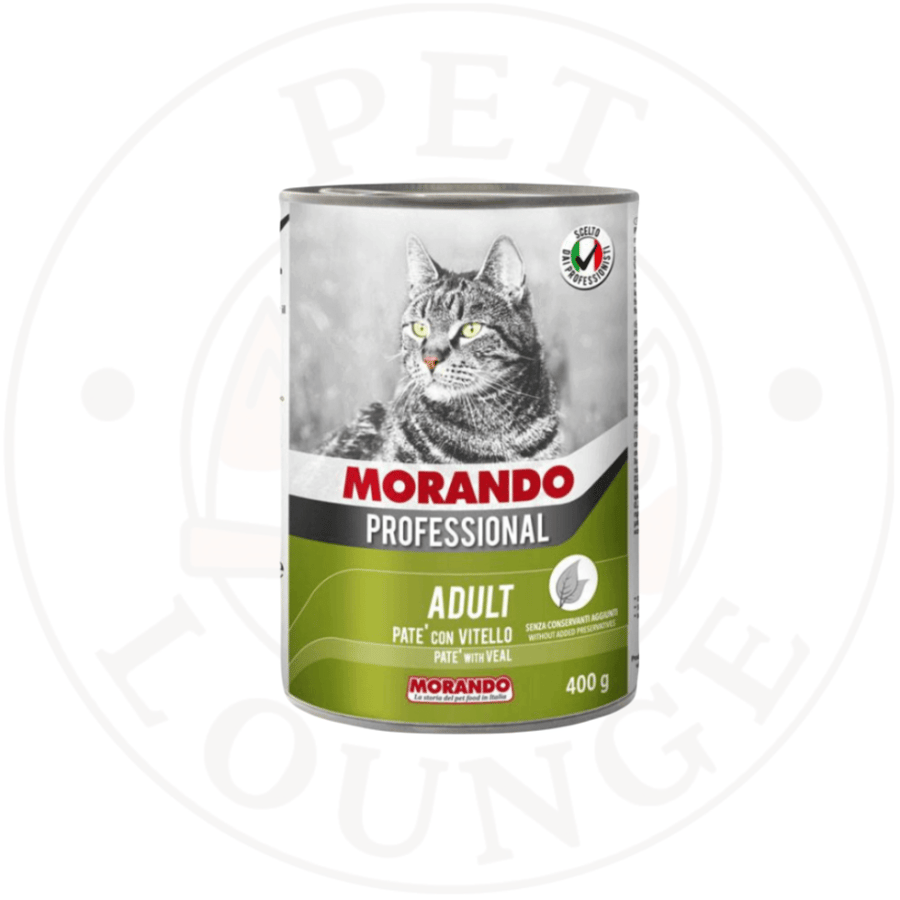 24-طعام رطب معلبات للقطط بنكهة لحم عجل -Morando 400g