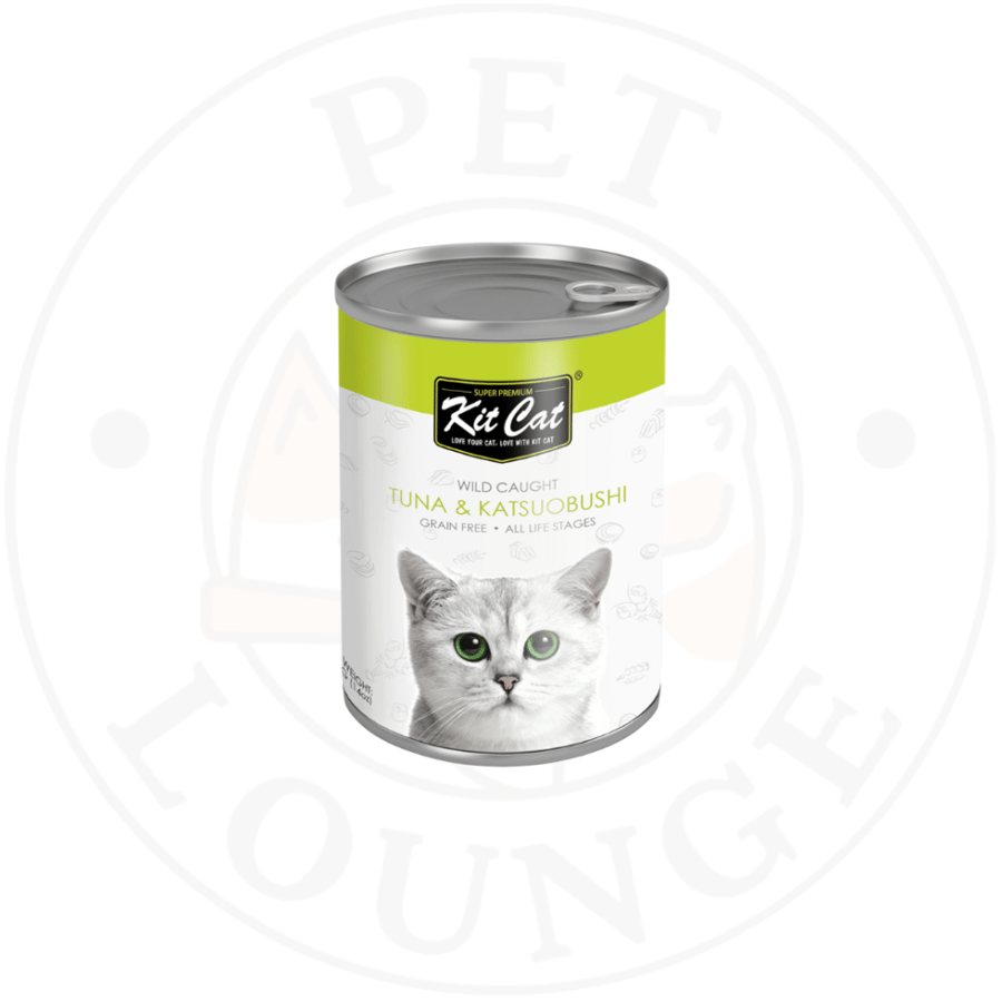طعام رطب معلب للقطط بالتونة وسمك البونيتو- Kit Cat 400g
