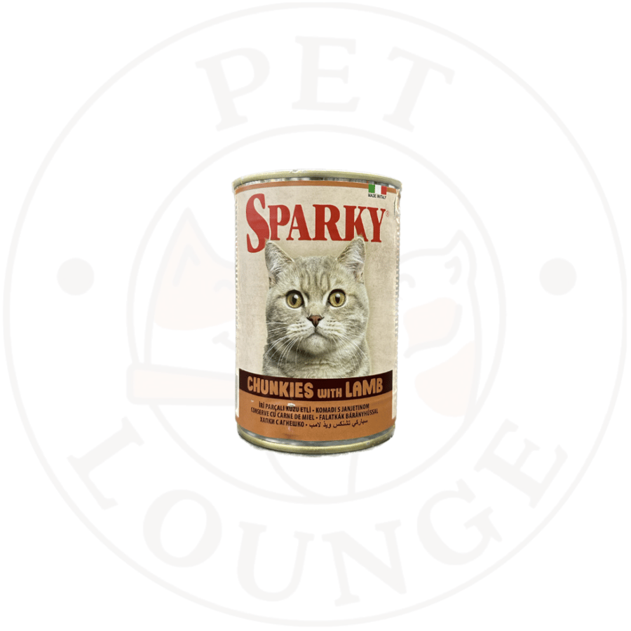 طعام قطط رطب معلب قطع لحم ضأن  - 415g Sparky