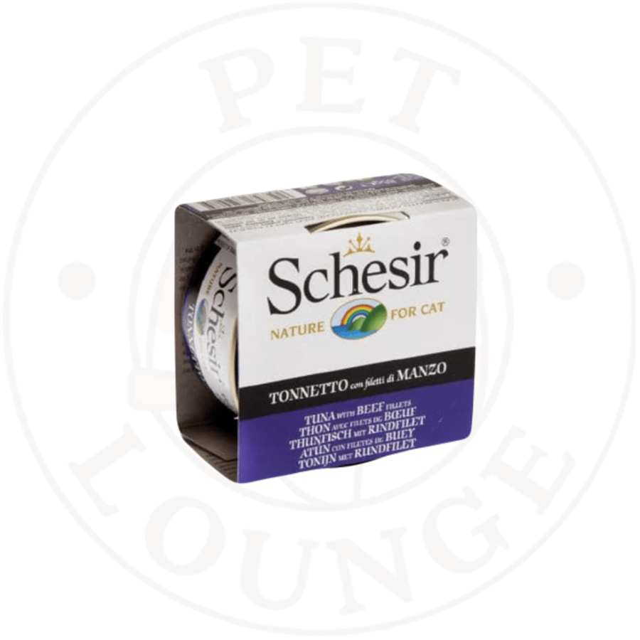 طعام رطب معلب للقطط تونة مع فيلية لحم - 85g Schesir