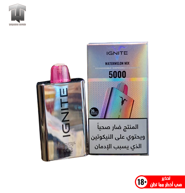 IGNITE 5000 PUFFS 20 Nicotine WATERMELON MIX- اجنايت بطيخ