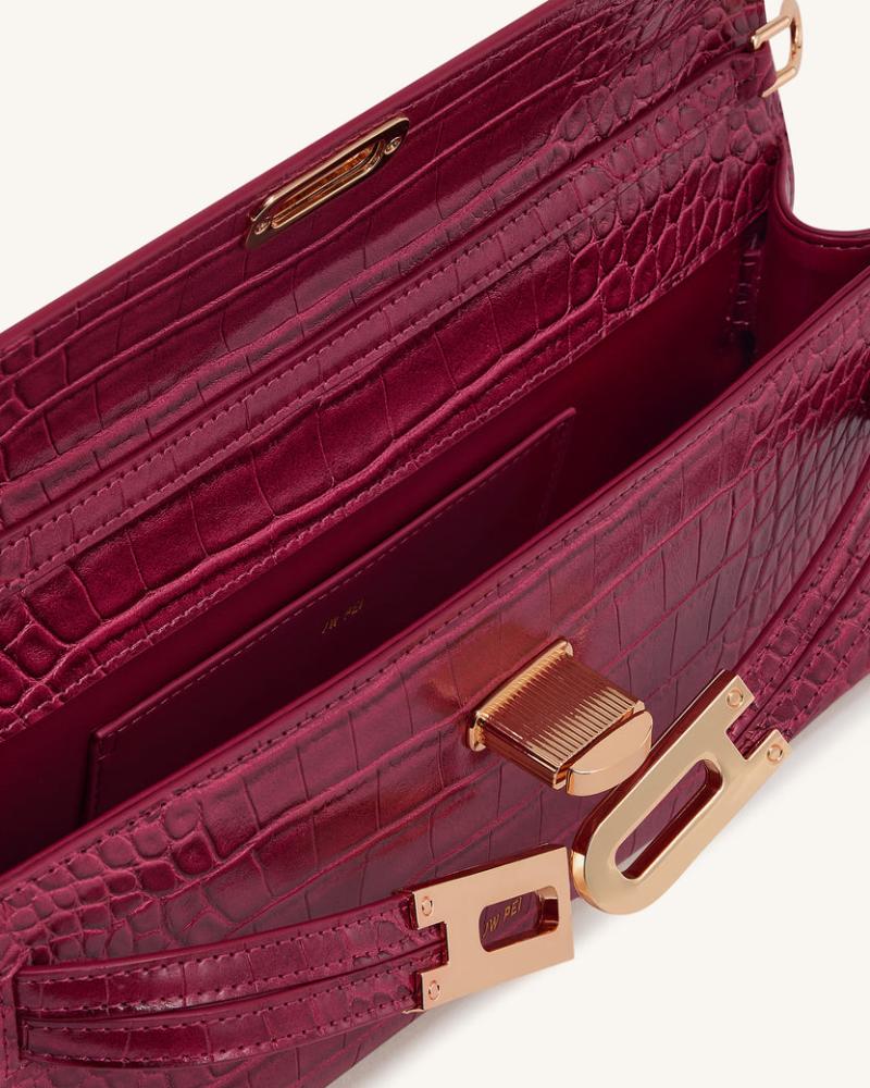 GJ Bag Burgundy Croc