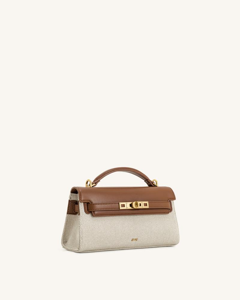 شنطة جي دبليو Brown Canvas