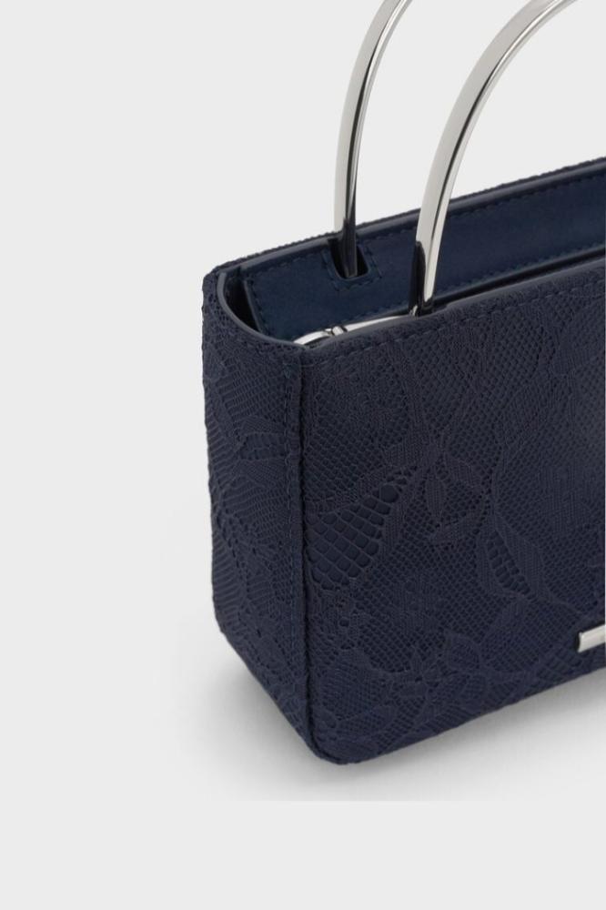 شنطة تشارلز اند كيث /سمول/Dark Blue Textured