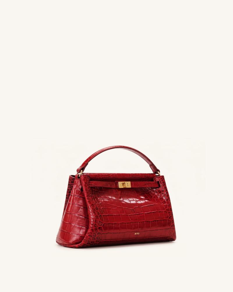 شنطة جي دبليو / اللون Dark Burgundy Croc