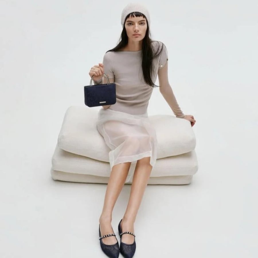 شنطة تشارلز اند كيث /سمول/Dark Blue Textured