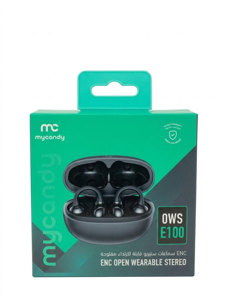 mycandy OWS E100 سماعات ستريو قابلة للارتداء مفتوحة بتقنية ENC