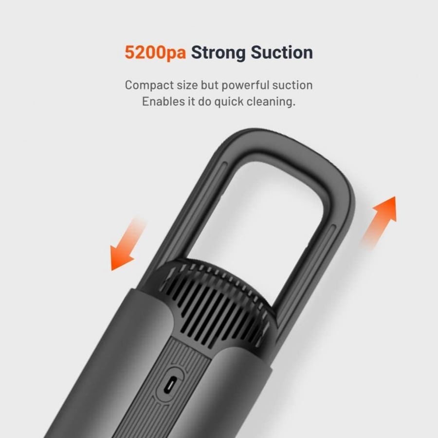 Portable electric vacuum cleaner 6000 mAh from Borodo black