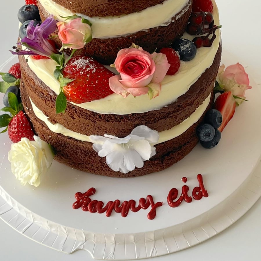 Naked Flowers & Fruit Cake