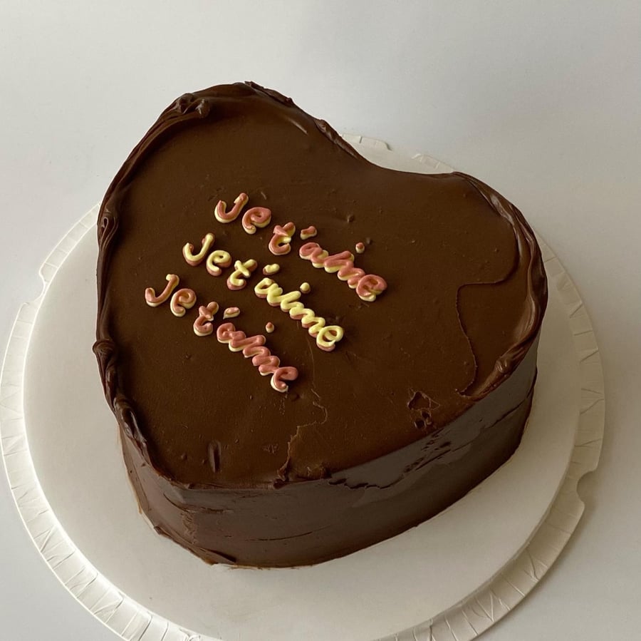 8inches Heart Chocolate Ganache