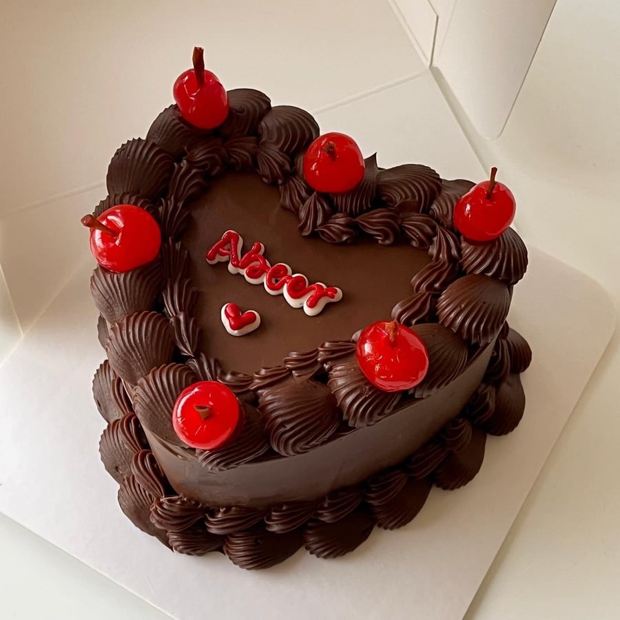 6inch Mini Chocolate Ganache Heart Cake