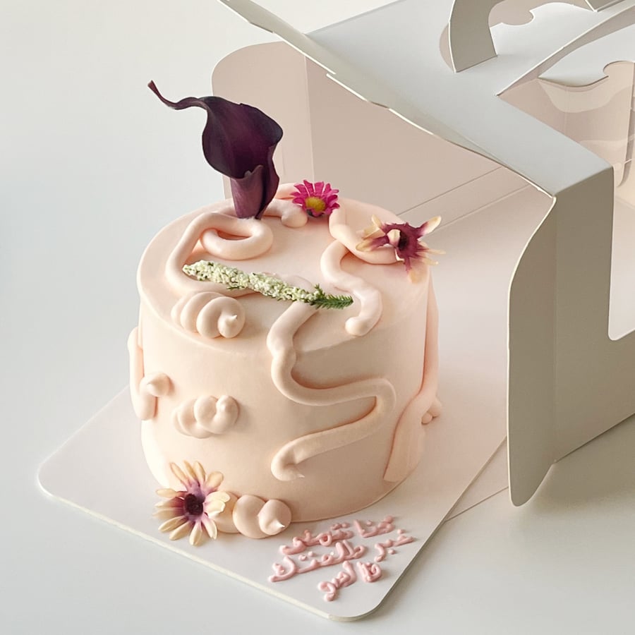 6inch Tall Flowers Cake