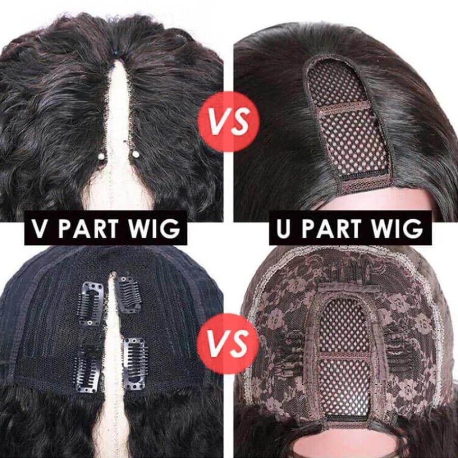 نص باروكه شعرطبيعي ١٠٠ بالميه النوع  V part (ويفي طبيعي )