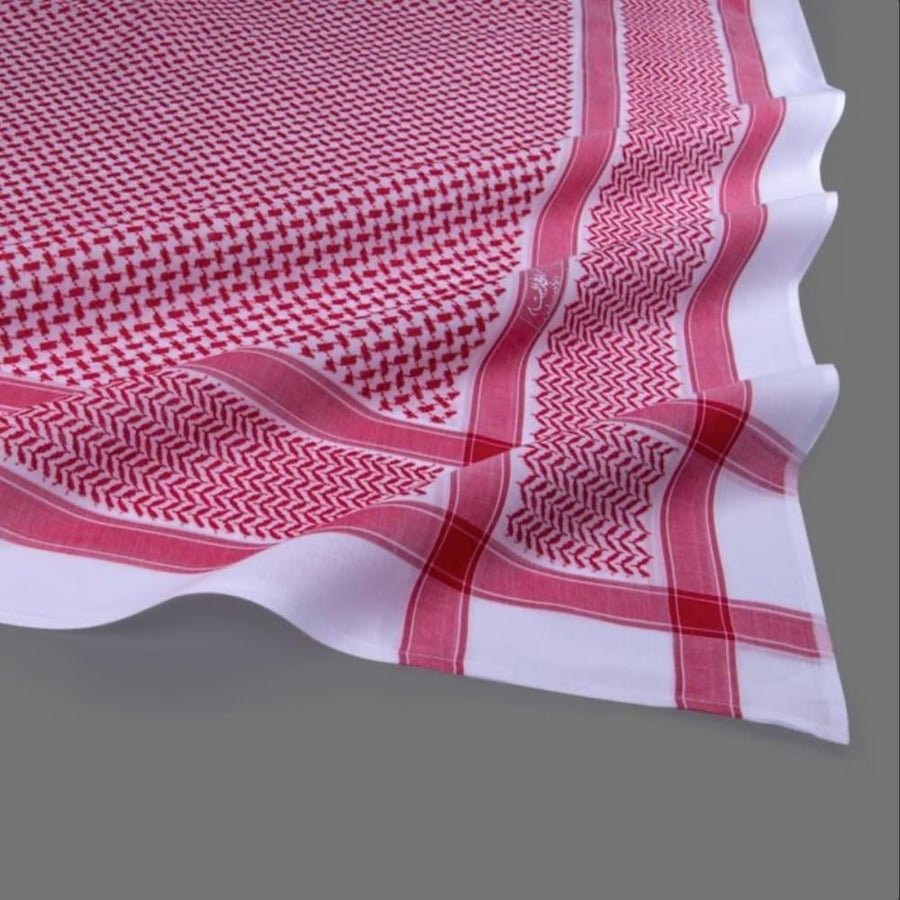 شماغ البسام البصمة 27 ختم احمر و ابيض