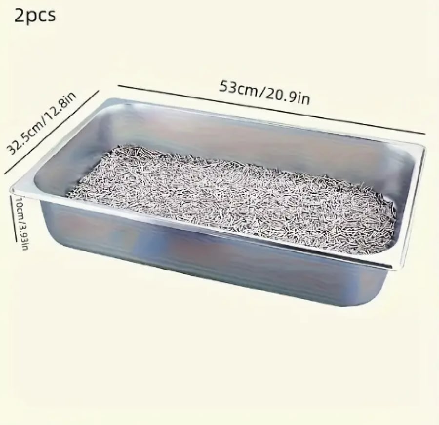 Large stainless steel liter box