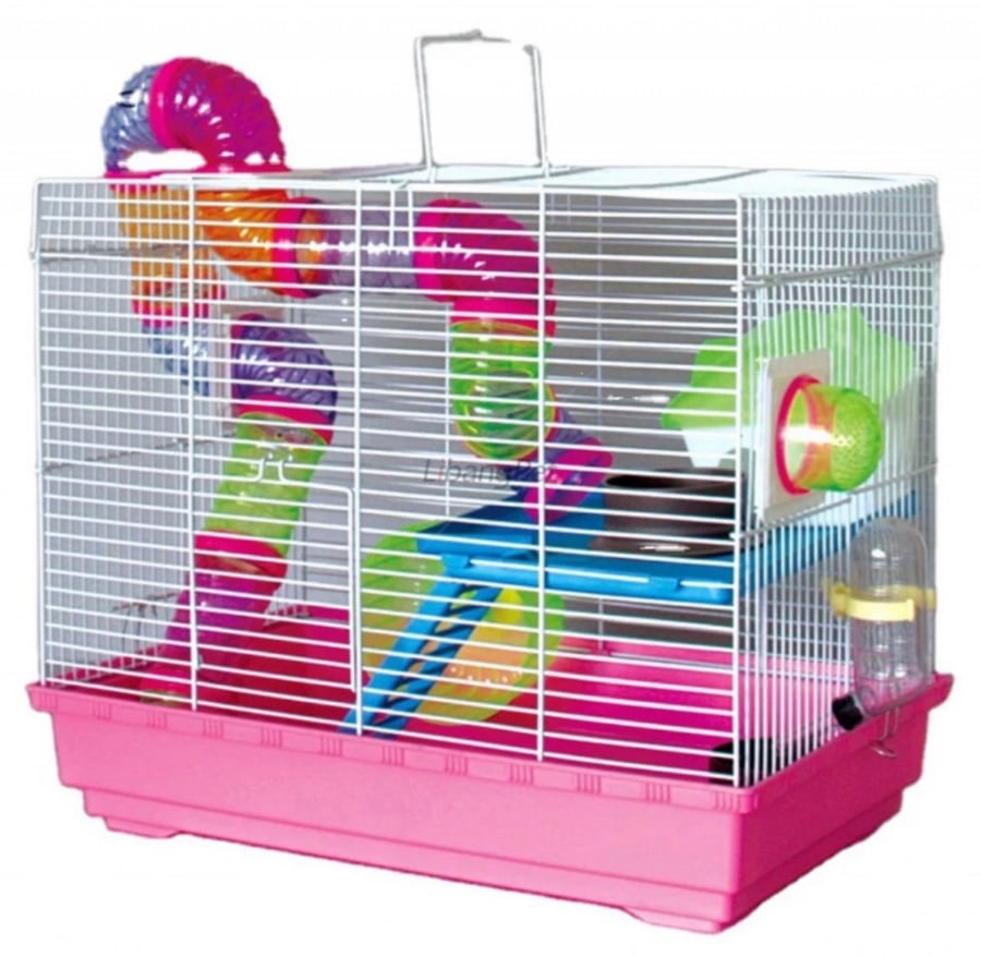 قفص هامستر وجربوع مكون من طابقين - حجم كبير Hamster Cage Single Layer Suitable For Syrian Dwarf Hamster, Gerbil, Mouse-Large