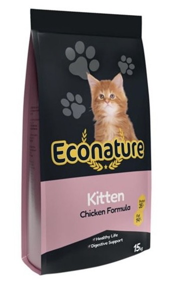 طعام جاف للقطط بنكهة دجاج econature