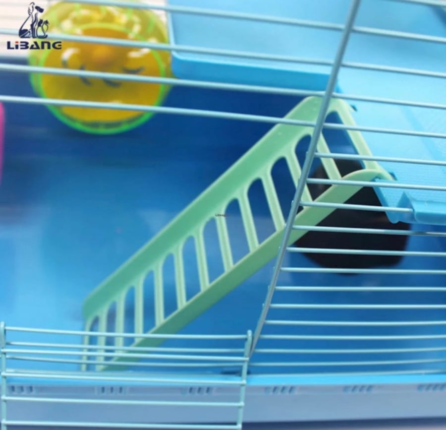 قفص هامستر وجربوع مكون من طابقين - حجم كبير Hamster Cage Single Layer Suitable For Syrian Dwarf Hamster, Gerbil, Mouse-Large