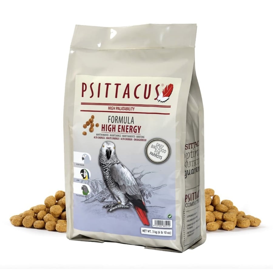 غذاء يومي للببغاوات عالي الطاقة من سيتاكوس PSITTACUS