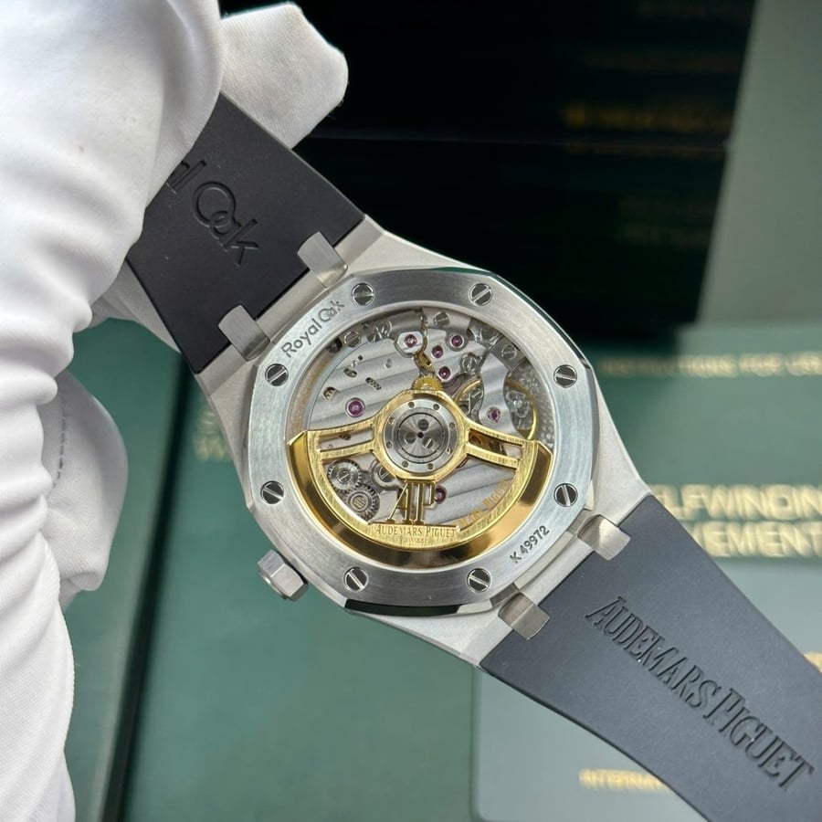 audemars piguet royal oak 15500  dial black rubber strap  41mm