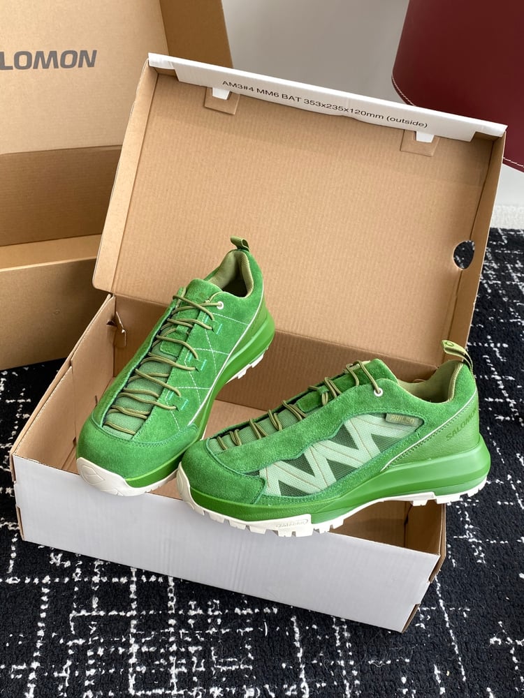 حذاء رياضي كاجوال للخارجية من Salomon x MM6 لون اخضر