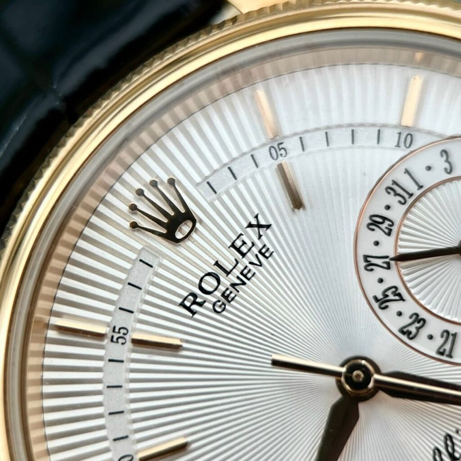 Rolex cellini date 50515 gold wrapped leather strap 39mm