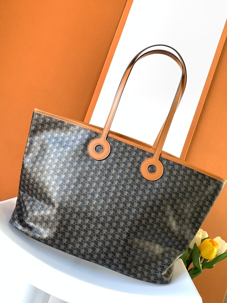 حقيبة Moynat توت من كانفاس بلون اسود\بني داكن
