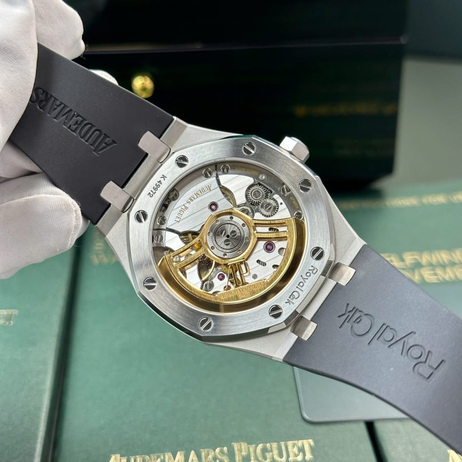 audemars piguet royal oak 15500  dial black rubber strap  41mm