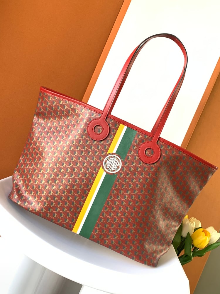 حقيبة Moynat توت من كانفاس بلون احمر