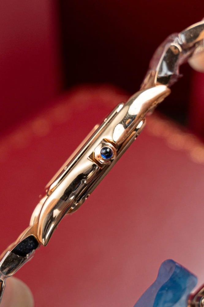 Cartier Panthere WJPN0009 Rose Gold Watches Bezel Diamonds Moissanite 27x37mm