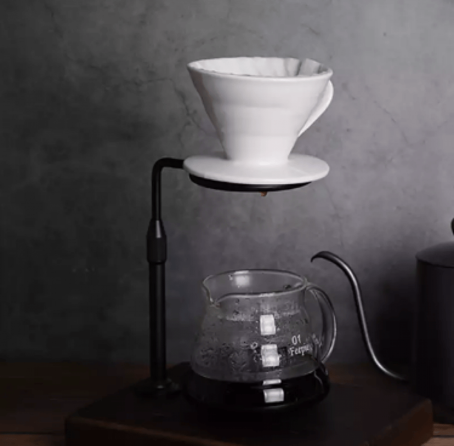 حامل اداه التقطير V60 الخشبي