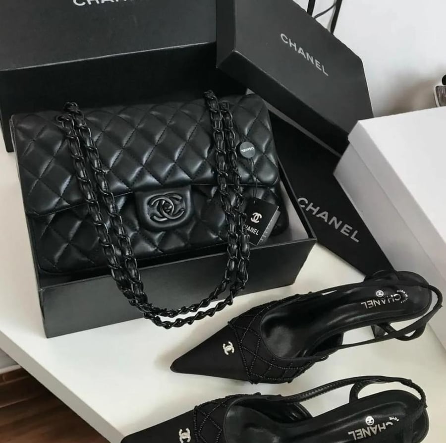 كعب وشنطه شانل كعب وشنط CHANEL مع توابع الماركة