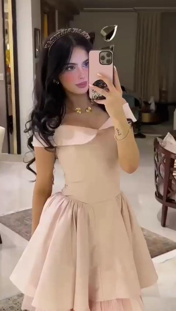 فستان نسائي سهره خامة باربي مع اورجنزا