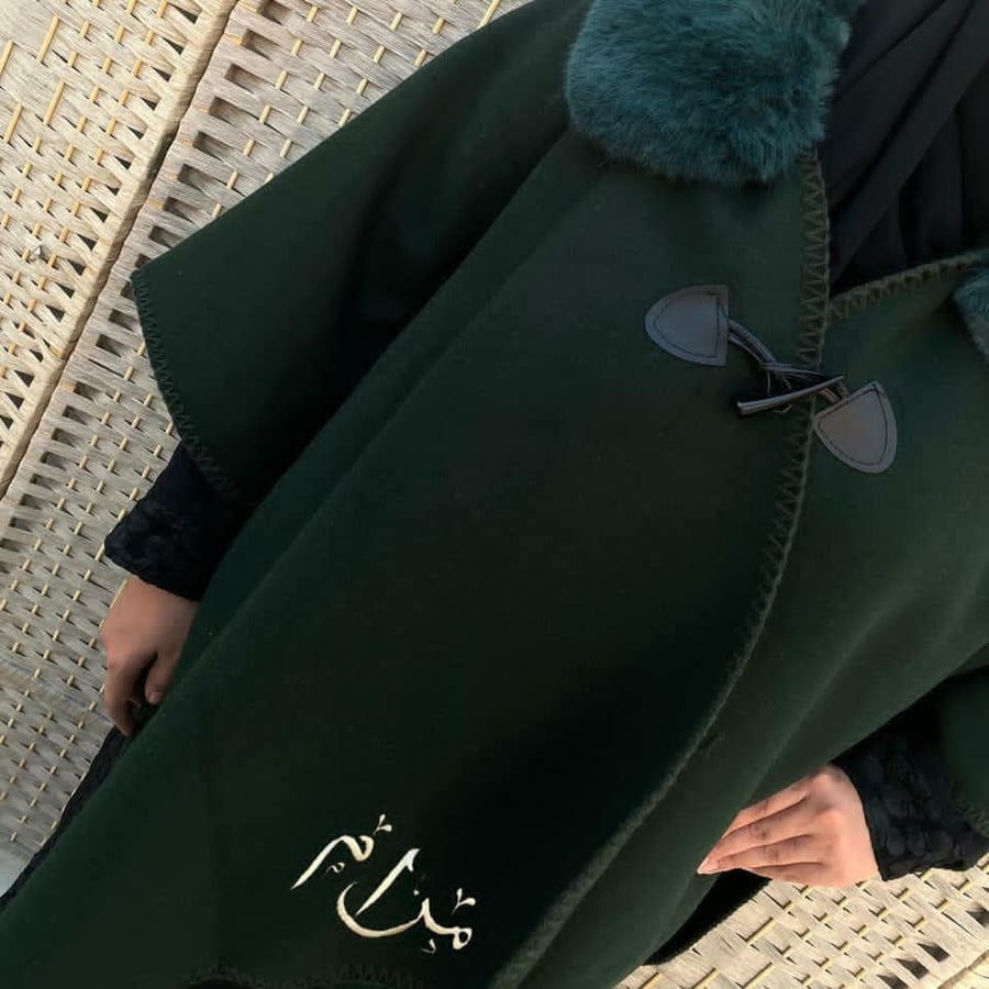 شال مع فرو شتوي بالاسم